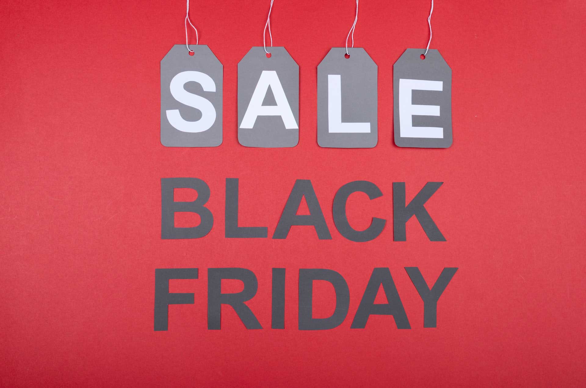 Ecommerce Marketing Agency Sample Of Good Black Friday Ecommerce Newsletter Creative. Red Background With Bold Black Friday Sale Text