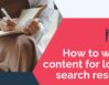 How to Write Content for Local Search Results
