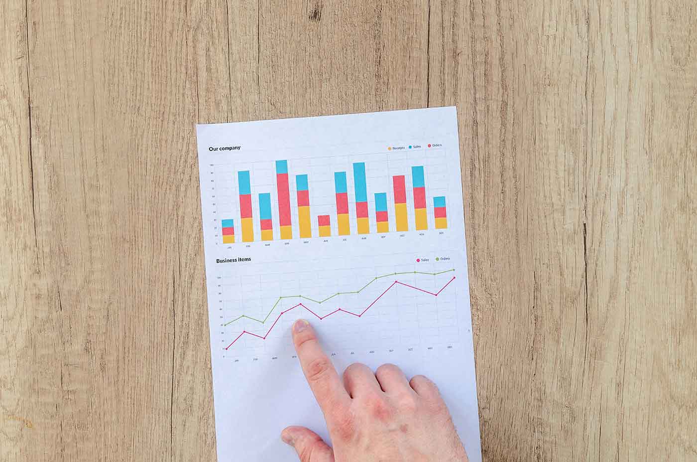 Analyzing smart bidding in PPC strategies and ROI with colorful bar and line graphs on a business report.