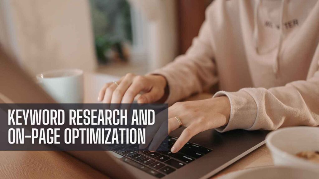 SEO expert performing keyword analysis and page optimization for an Ecommerce SEO Audit Checklist.