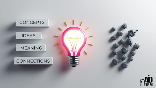 A glowing light bulb symbolizing innovative SEO strategies, emphasizing concepts, ideas, meaning, and connections over traditional keywords.