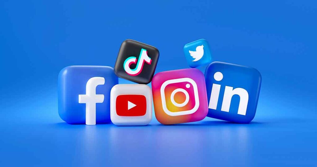 Top social platforms like Facebook, YouTube, TikTok, Instagram, Twitter, and LinkedIn—essential channels for data-driven digital marketing campaigns.