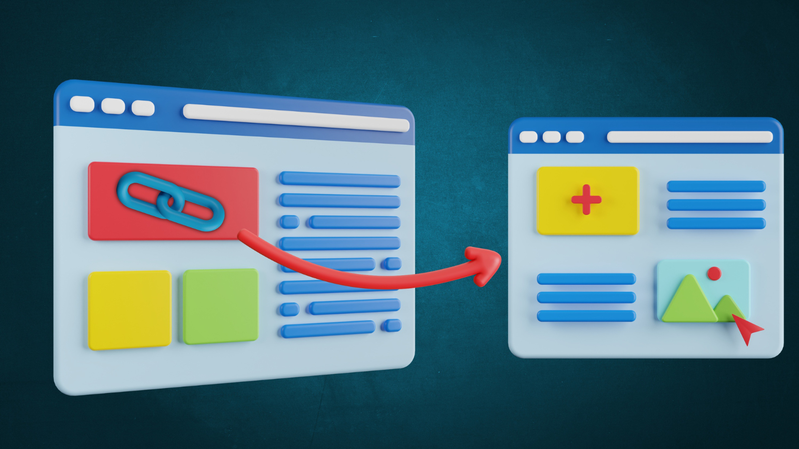 Illustration of a backlink between two web pages