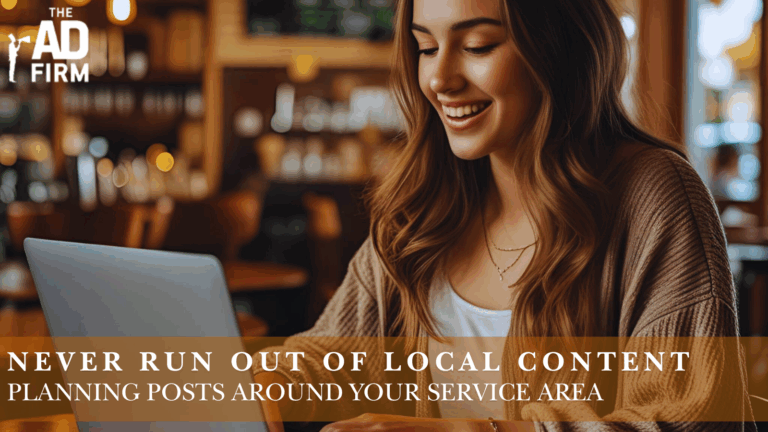 Digital marketer planning local content strategy for service areas