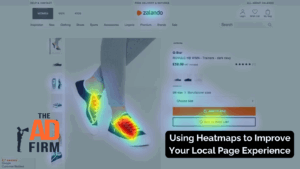 Heatmap showing user interaction on a product page