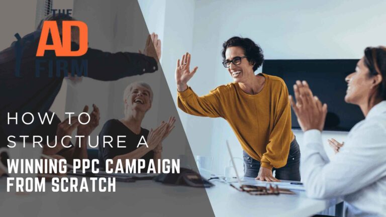 Group of professionals in a meeting celebrating positive campaign results