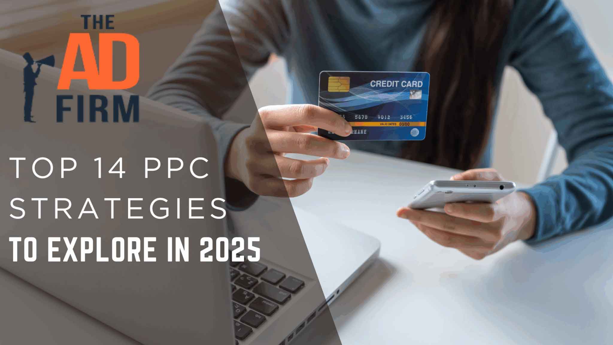 Woman holding a credit card and entering payment details