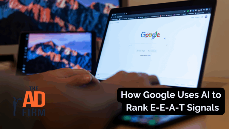 Person using Google search on a laptop