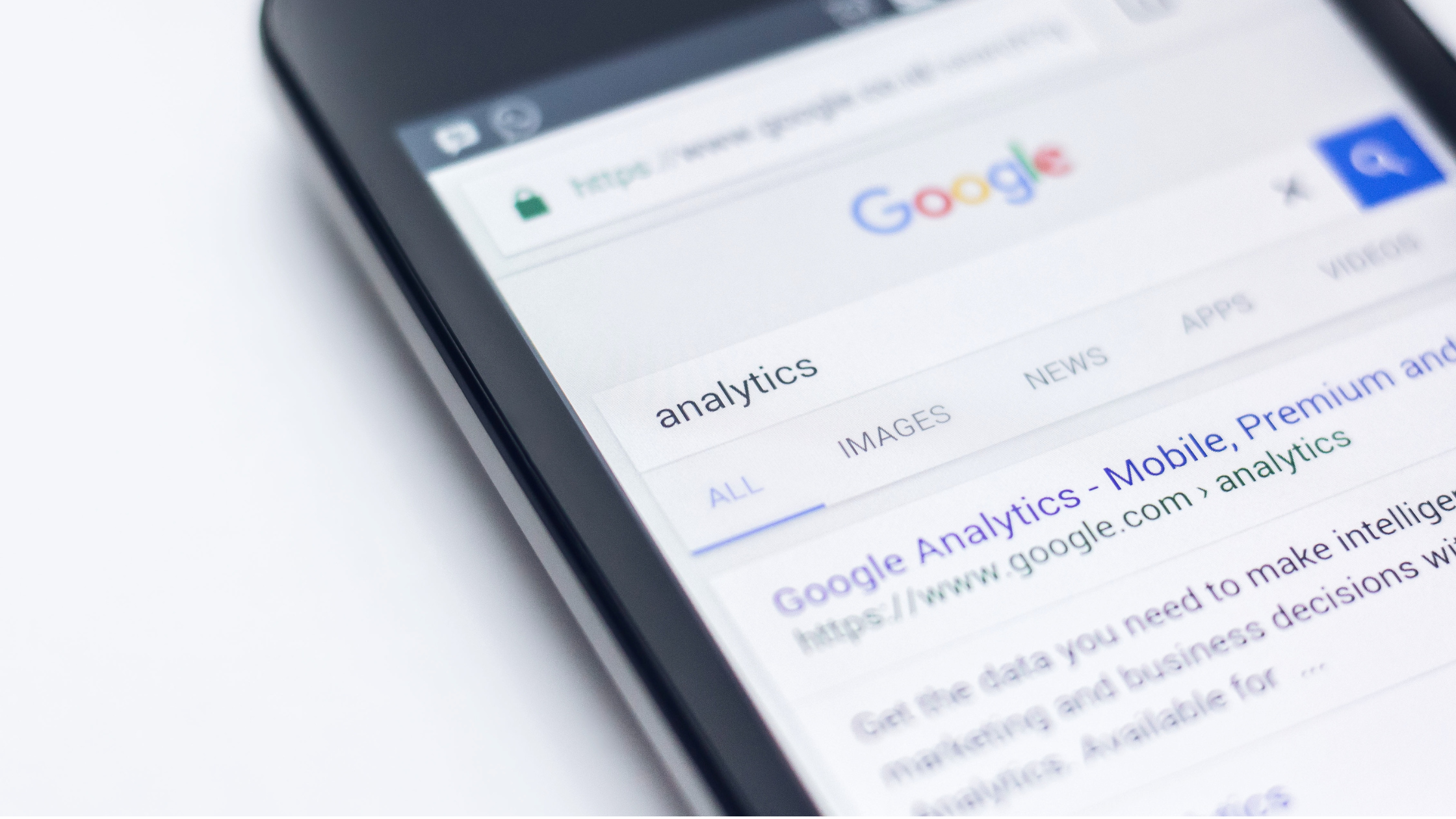 A mobile phone screen showing Google search results 