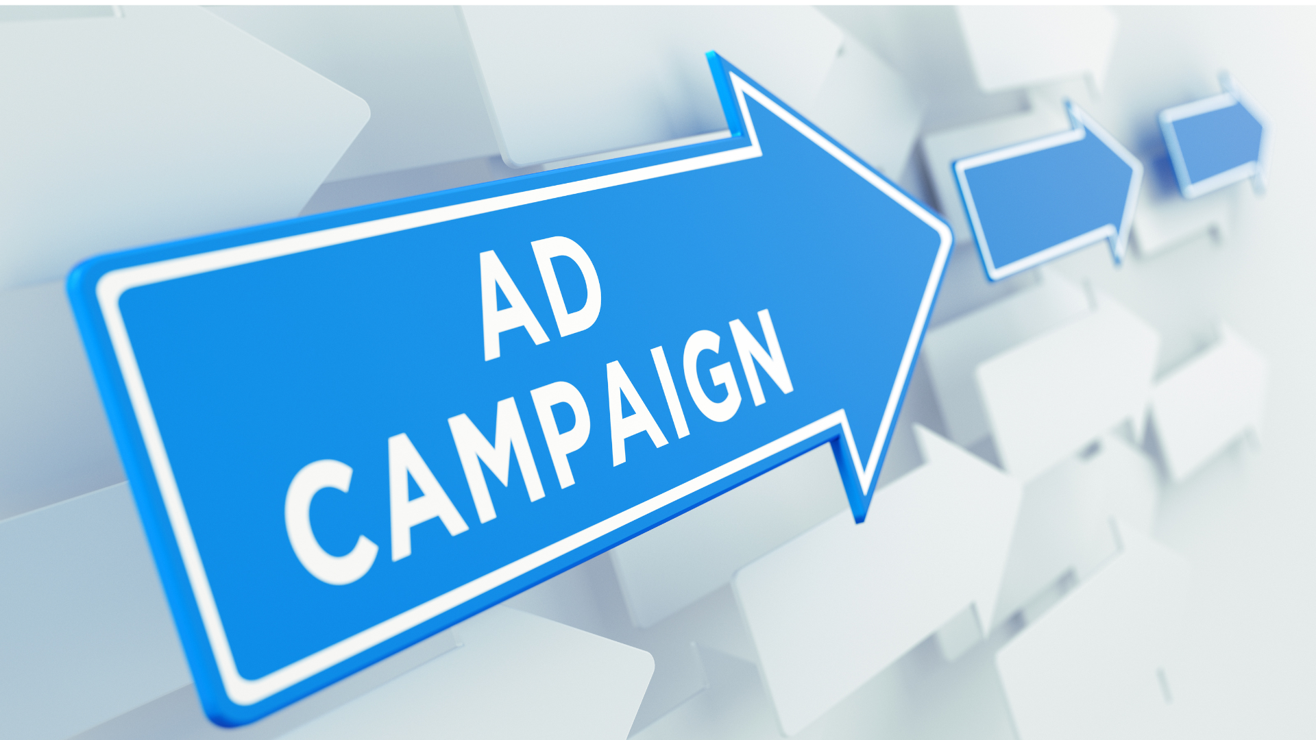 A graphic representation of an arrow with the word Ads written on it