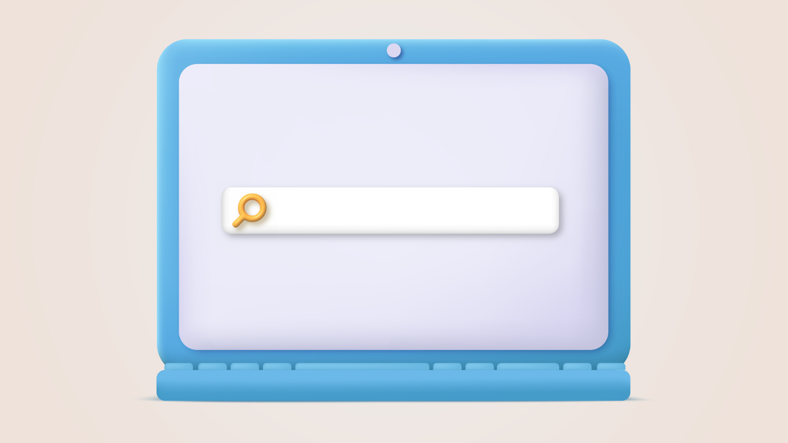 Laptop-screen-showing-a-search-bar-icon