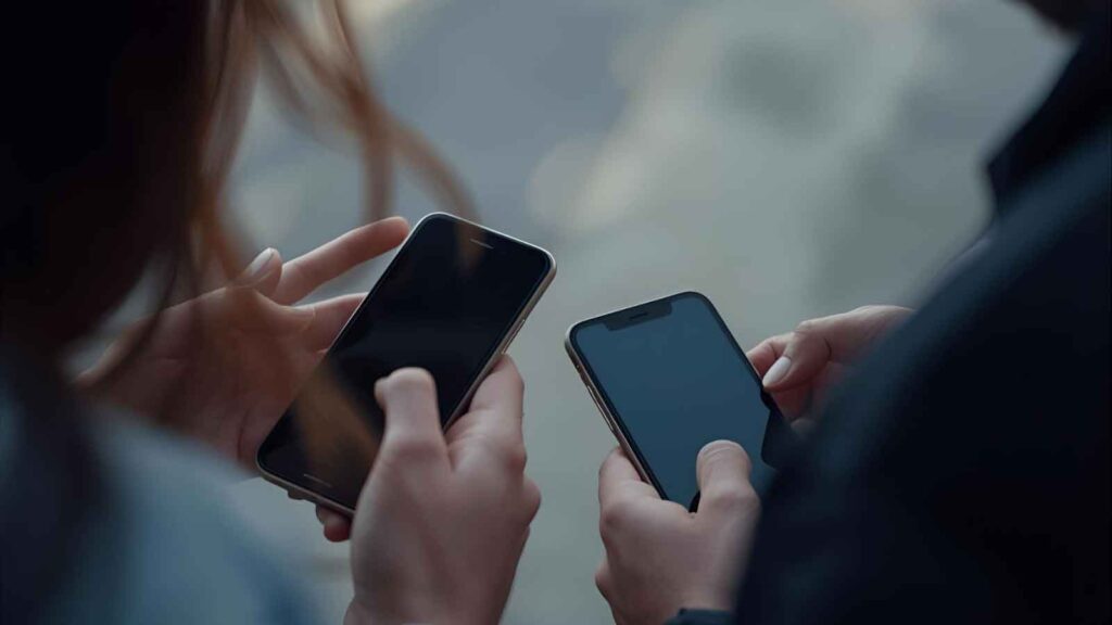 Two people browsing online.