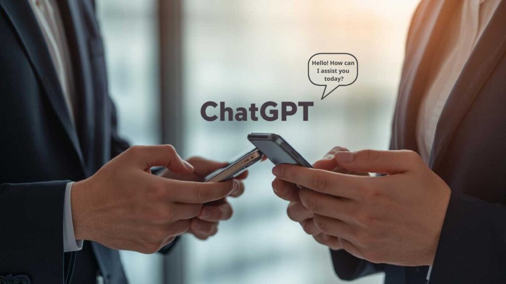 Users interacting with ChatGPT through mobile devices.