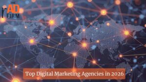 A global network-themed graphic features interconnected points over a world map.