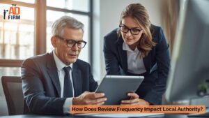 Marketing professionals reviewing digital performance metrics related to local search visibility.