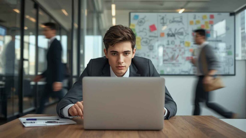 Web professional working on AI-ready website implementation.