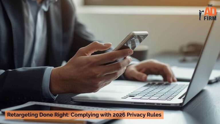 Digital marketer working on advertising strategy.