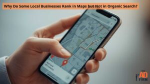 Local SEO company appearing in Google Maps search results on a mobile device.