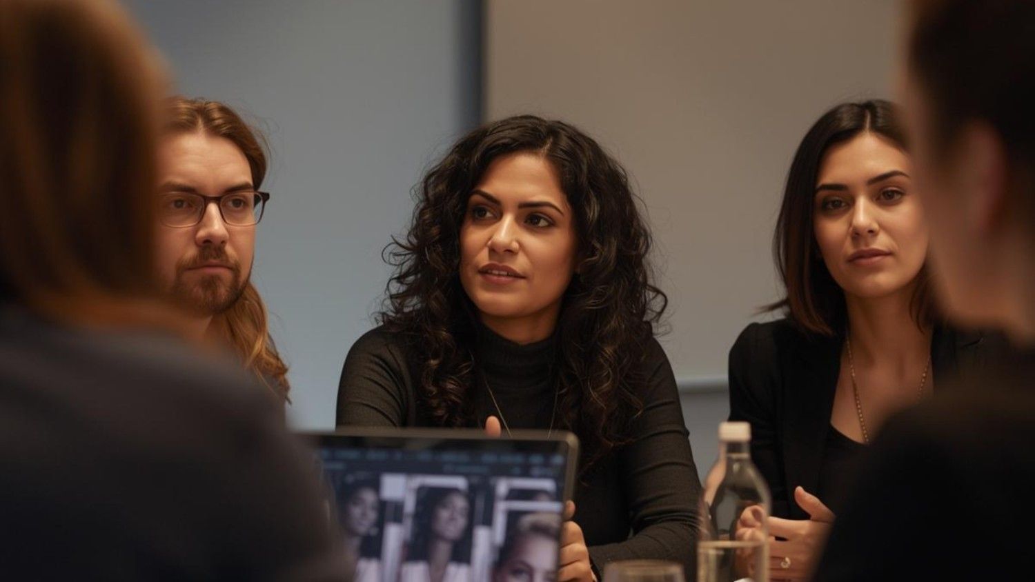 Meeting between marketing executives and SEO specialist