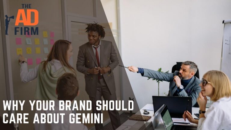 Why Your Brand Should Care About Gemini (Not Just Google Search) Group of professionals discussing ideas in an office setting.
