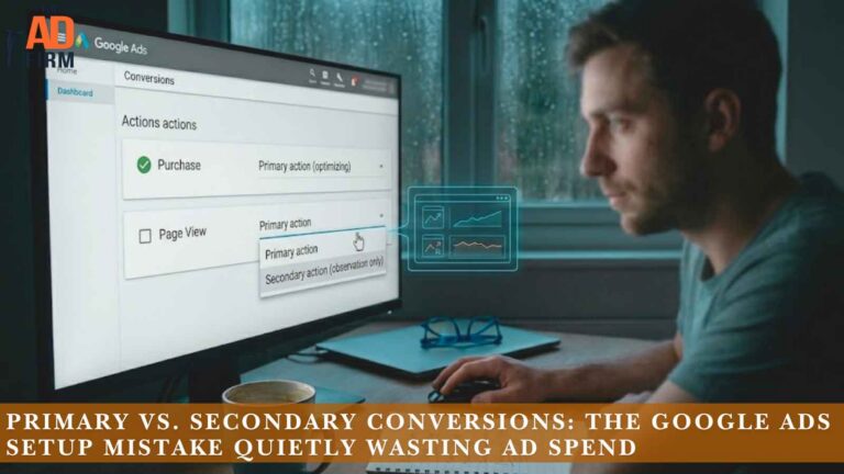 Primary vs. Secondary Conversions The Google Ads Setup Mistake Quietly Wasting Ad Spend.