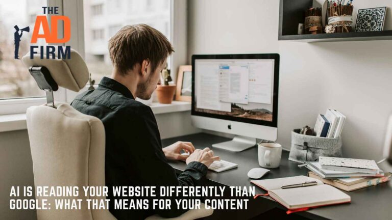 AI Is Reading Your Website Differently Than Google: What That Means for Your Content Man working at his desk on a computer
