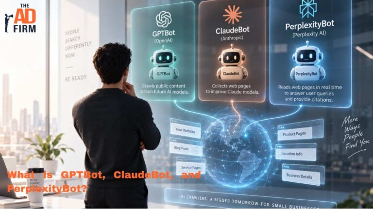 Man viewing AI crawler holograms