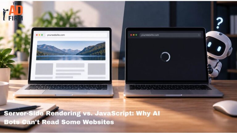 Two laptops showing website rendering differences