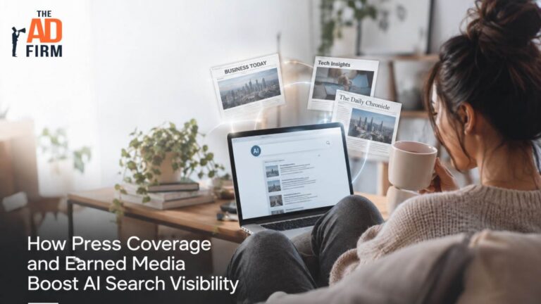 Woman reading news beside laptop