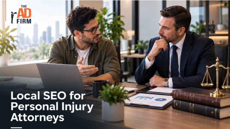 Lawyer discussing with digital marketer