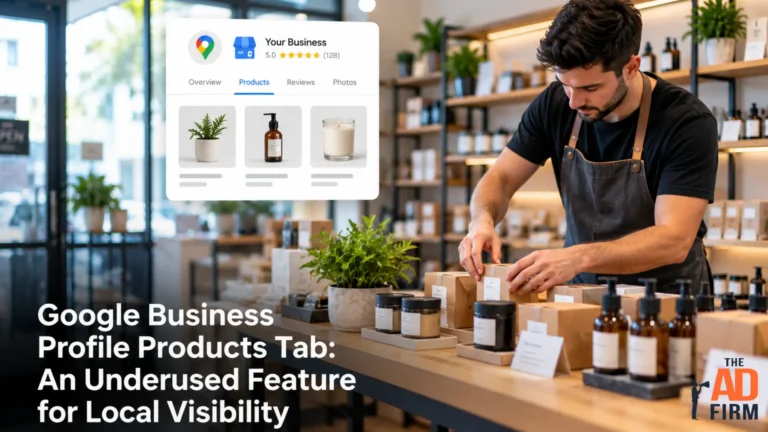 Google Business Profile Products Tab: An Underused Feature for Local Visibility Shopkeeper arranging products in store