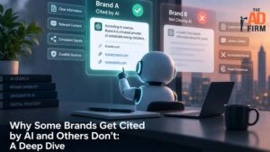 Robot comparing AI-cited brands