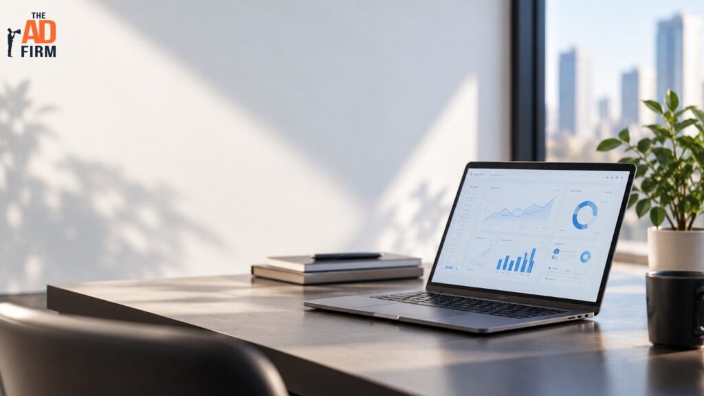 Modern B2B marketing workspace